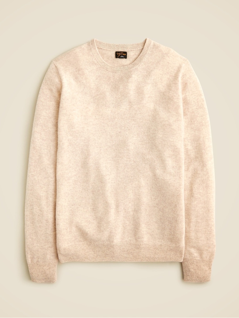 NWT J. Crew 100% Cashmere Crewneck Sweater Heather Birch Size M Style BE895
